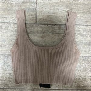 F21 ribbed crop tank